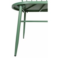 Outdoor Garden Bank in groen gelakt metaal, modern comfort