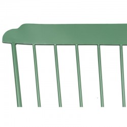 Banco de jardim ao ar livre em metal lacado verde, conforto moderno
