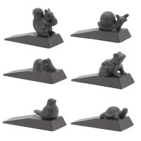 Set van 6 case-gietijzeren deuren dieren, geblokkeerde deur, decoratieve deur stop en stop deur