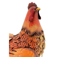 Roux decorativa galinha para instalar, original e resistente ao ar livre decoração de jardim