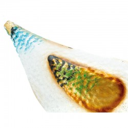 Poule décorative en métal roux à poser, décoration de jardin extérieure originale et résistante