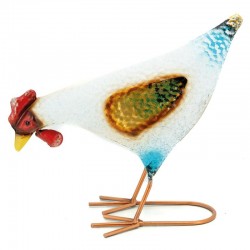 ROUX Decorativa Gallina para instalar, decoración de jardín exterior original y resistente