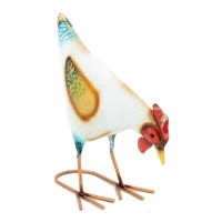 Roux decorativa galinha para instalar, original e resistente ao ar livre decoração de jardim