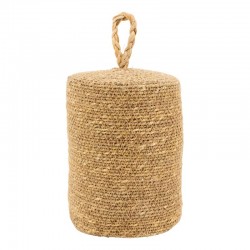 Natuurlijke jute deurwig met handvat 2,8 kg, stop stevige en praktische deco-deur
