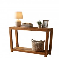 Mahogany Wooden Console Table Elegant Inpan Møbler for stue, korridor, kjøkken og kontor