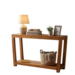 Mahogany Wooden Console Table Elegant Inpan Møbler for stue, korridor, kjøkken og kontor