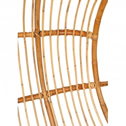 Balancelle de jardin à suspendre en rotin brut avec coussin