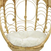 Jardim balanço oval pendurado na medula de rattan