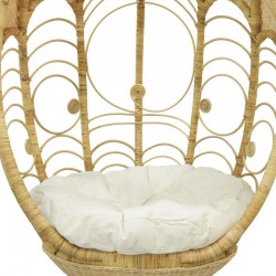 Jardim balanço oval pendurado na medula de rattan