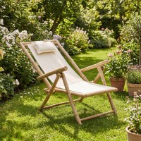 Faltbarer Bambus-Klappstuhl und Baumwolle, einstellbarer Sonnenbad Garten-Terrasse-Strand