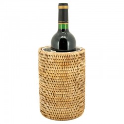 Natürlicher Rattan-Auffrischung mit Edelstahlfach, Eisschummendesign und bequem