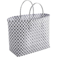 Sacchetto di plastica riciclato grigio, durevole, leggero ed ecologico per uso quotidiano