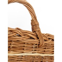 Cesta de tiendas de mimbre natural robusta y elegante para las provisiones