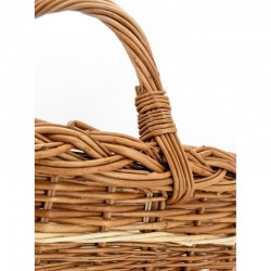 Cesto de compras de vime natural robusto e elegante para provisões