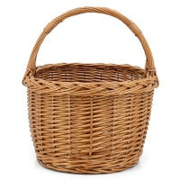 Cesto de compras de vime natural robusto e elegante para provisões