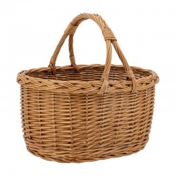 Cesta de tiendas de mimbre natural robusta y elegante para las provisiones