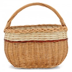 Natural wicker basket, robust, elegant and ecological for shopping and picnic