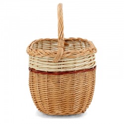 Naturlig kurv handlekurv, robust, elegant og økologisk for raser og piknik