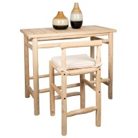 Teak træ træbord, terrasse og gårdhave, holdbar og elegant rustik stil