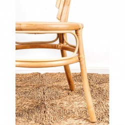 Natural rattan chair with canned seat for dining room and kitchen