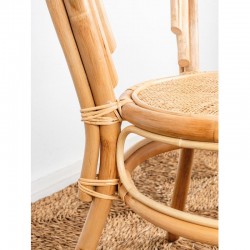 Natürlicher Rattan-Stuhl mit Kanalsitz zum Esszimmer und Küche