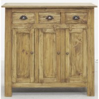 Natural Mahogany Wooden Møbler Antikk Finish 3 Dører 3 Skuffer Møbeloppbevaring Spisestue Kjøkken