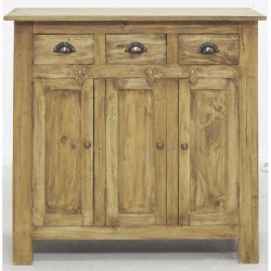 Natural Mahogany Wooden Møbler Antikk Finish 3 Dører 3 Skuffer Møbeloppbevaring Spisestue Kjøkken