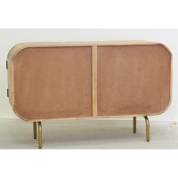 Meuble buffet 4 portes en bois de manguier avec pieds en métal meuble de rangement salle à manger cuisine design