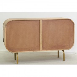 Mobili a buffet 4 porte in legno di mango con metalli metallici armadietti per stoccaggio sala da pranzo sala cucina