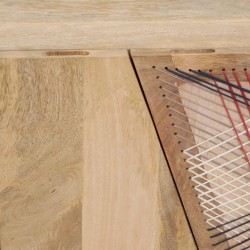 Meuble buffet 4 portes en bois de manguier avec pieds en métal meuble de rangement salle à manger cuisine design