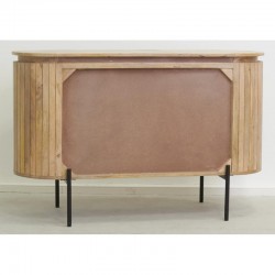 Möbelbuffet 4 Türen in massivem Mango-Holz mit Klingen Ablageschrank Esszimmer, Wohnzimmer, Küche