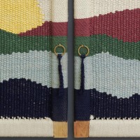 2 puertas Gabinete de madera de madera de algodón Patrón de algodón Almacenamiento de almacenamiento