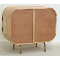 2-door mango wood buffet cabinet - elegant storage cabinet for dining room, kitchen and living room