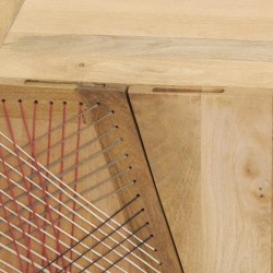 2-deurs mango houtbuffet kast - elegante opbergkast voor eetkamer, keuken en woonkamer