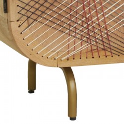 Meuble buffet en bois de manguier 2 portes – meuble de rangement élégant pour salle à manger, cuisine et salon