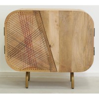 2-Dør Mango Wood Buffet Cabinets - Elegant Oppbevaringsskap for spisestue, kjøkken og stue