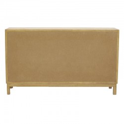 Muebles de buffet de madera de mangrogen de 2 puertas Muebles de almacenamiento con estilo para comedor, cocina y sala de estar