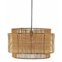 Round lampshade to hang in natural rattan Ø 50 h 30 cm