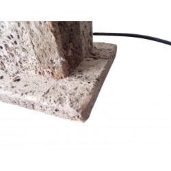 Lampada rettangolare rettangolare rettangolare lampada di pietra lava, bruta per soggiorno e ufficio