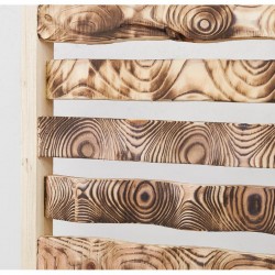 Screen 3 Natuurlijke gebrande grenen houten panelen, authentieke natuurlijke bruto houten deelafscheider