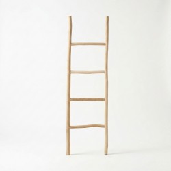 Échelle porte-serviettes en bois naturel bambou, design élégant pour salle de bain moderne et pratique