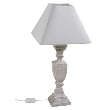 Square Foot Wood Foot Living Lamp with Shade Height 60 cm