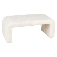 Interiør Bench Booklette Hvid, Komfortabelt træ Design Bench til stue og moderne indgang