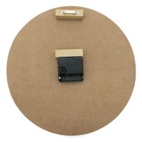 Orologio da parete in legno e modello di Cerf in metallo Ø30 cm, stile naturale per cucina e ufficio