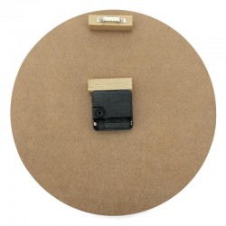 Wooden Wall Clock & Metal Cerf Pattern Ø30 cm, Natural Style for Kitchen & Office