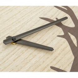 Wooden Wall Clock & Metal Cerf Pattern Ø30 cm, Natural Style for Kitchen & Office