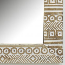 Suorakulmainen puu Mural Mirror - AZTEC Mirror Molding, peili veistos