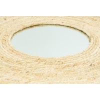 Naturlig majs rund spegel Ø 65 cm, elegansvägg monterad för vardagsrum, sovrum, badrum