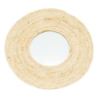 Natural corn round mirror Ø 65 cm, elegance wall mounted for living room, bedroom, bathroom