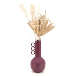 Cassis Metal-Vase mit 3 Griffen, elegantem modernen Dekorobjekt für schickes Innenraum